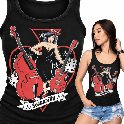 TANK TOP DAMSKI HORROR  ROCKABILLY GIRL 50S